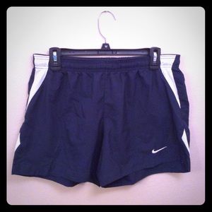 Navy Nike soccer/running shorts